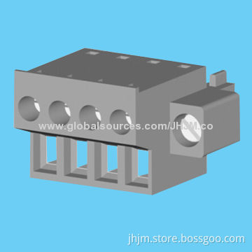 PCB connectors terminal, block type with 3.81mm pitch and housing with latch female 2-24 poles